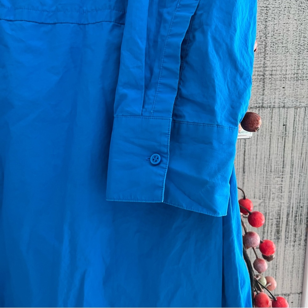 COS Community Of Style Pleated Cotton
Shirtdress Long Sleeve Royal Blue Size 14 - Picture 8 of 8